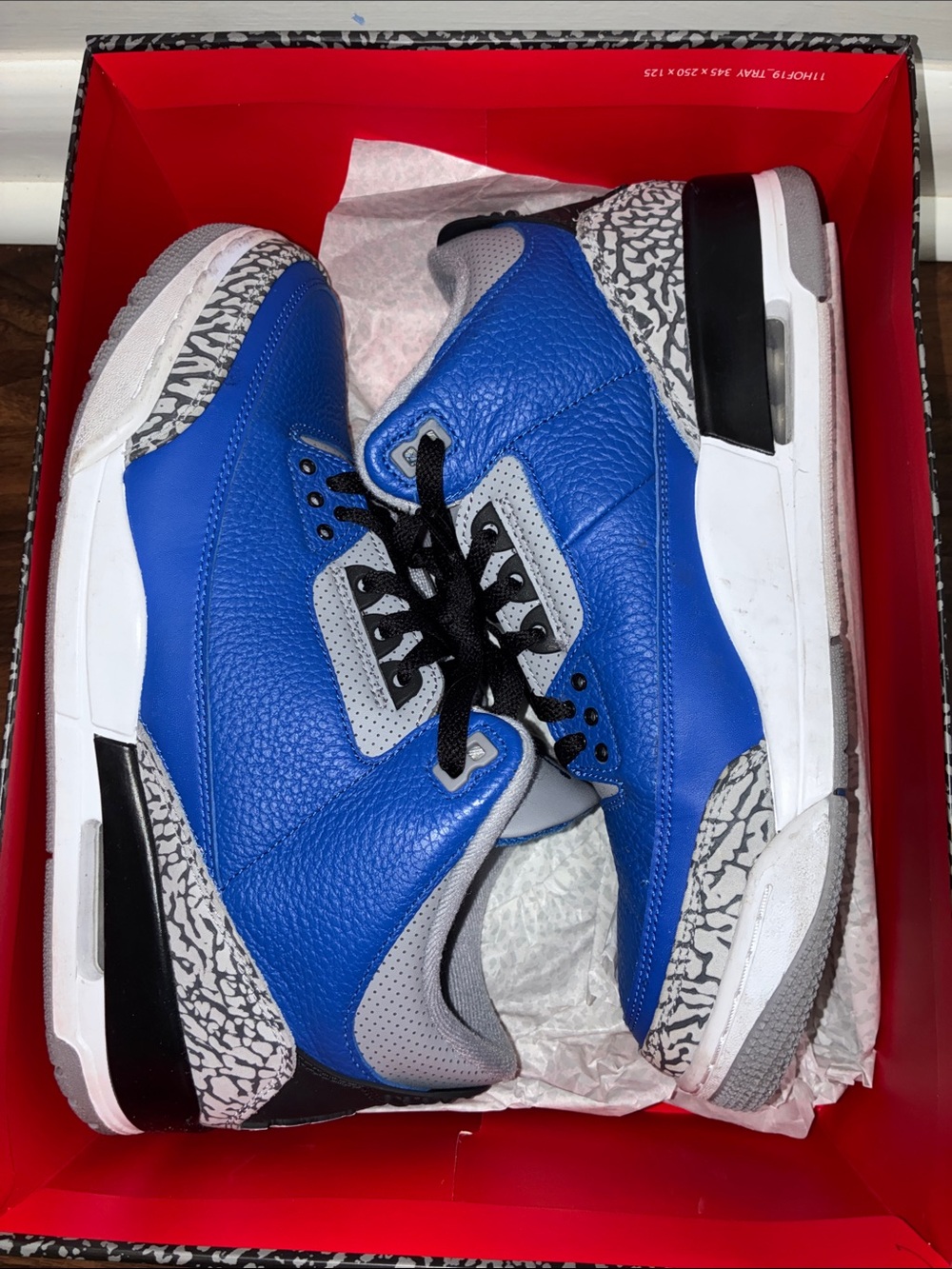Jordan Men's Royal Blue, Gray & Black Retro Sneakers